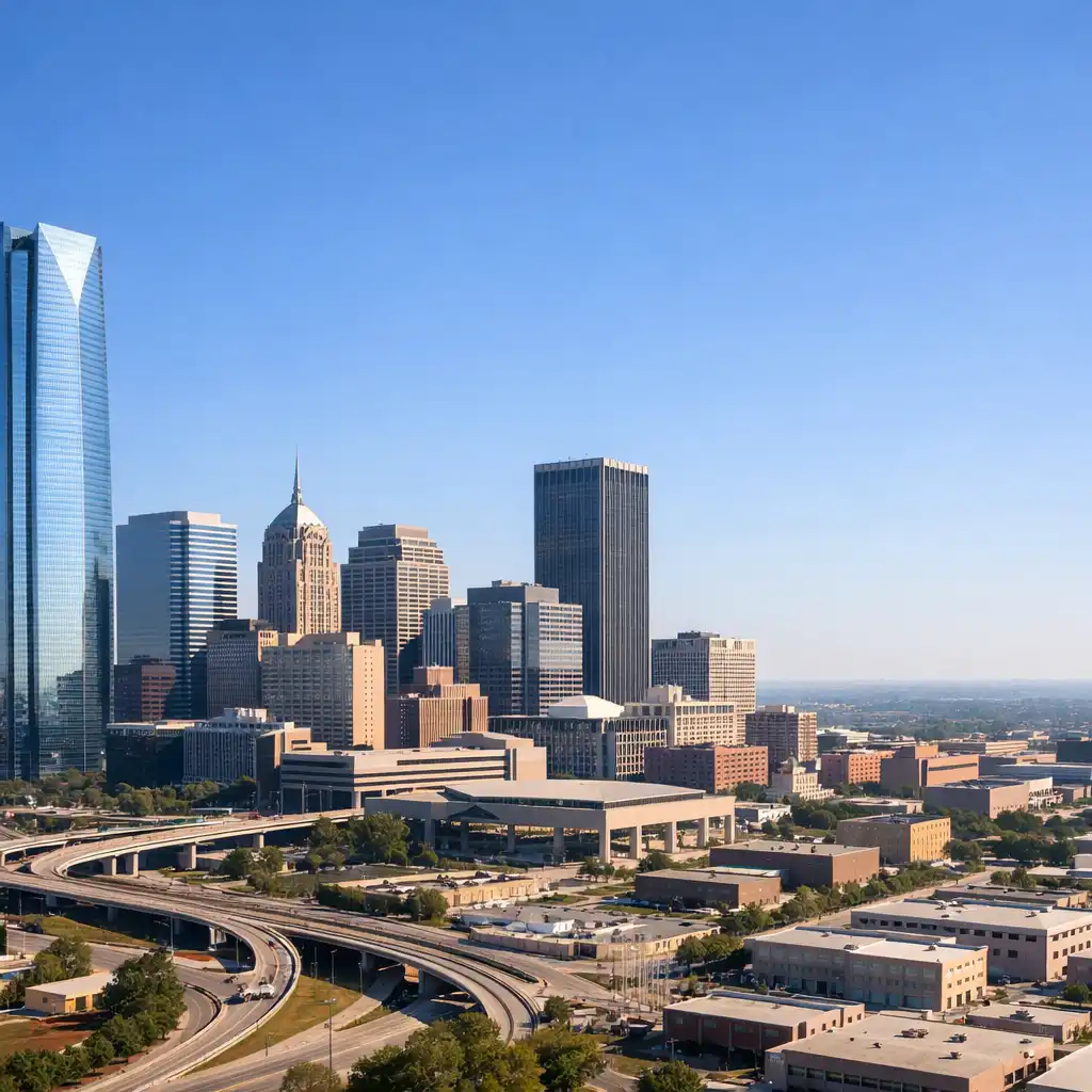 Oklahoma road and landscape